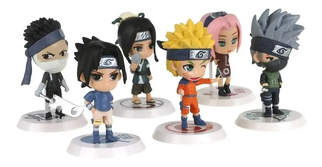 Miniaturas Naruto Kit 6 Bonecos Ação Zabuza 7cm