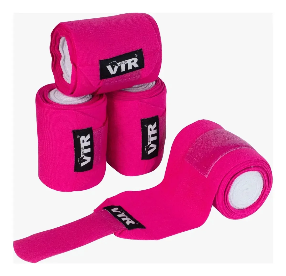 Liga De Trabalho 3 Mt Cavalo Equitação Vtr Premium 4 Peças Cor Pink