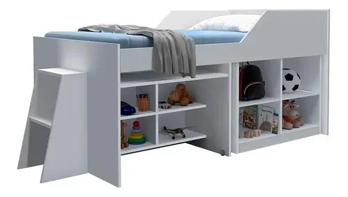 Cama Quarto Solteiro Master Com Escrivaninha