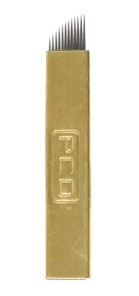 5 Lâminas Para Tebori 14 Hard Chanfrada 0,25mm
