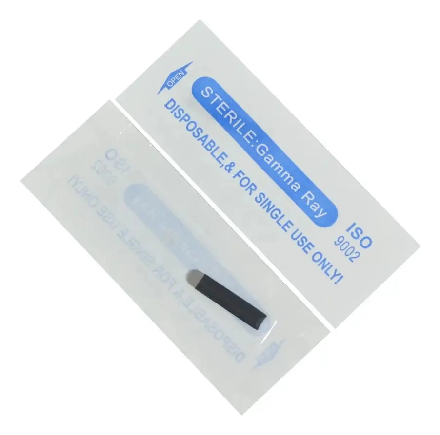 30 Lâminas Para Tebori 21u Flex 0,18mm Nano