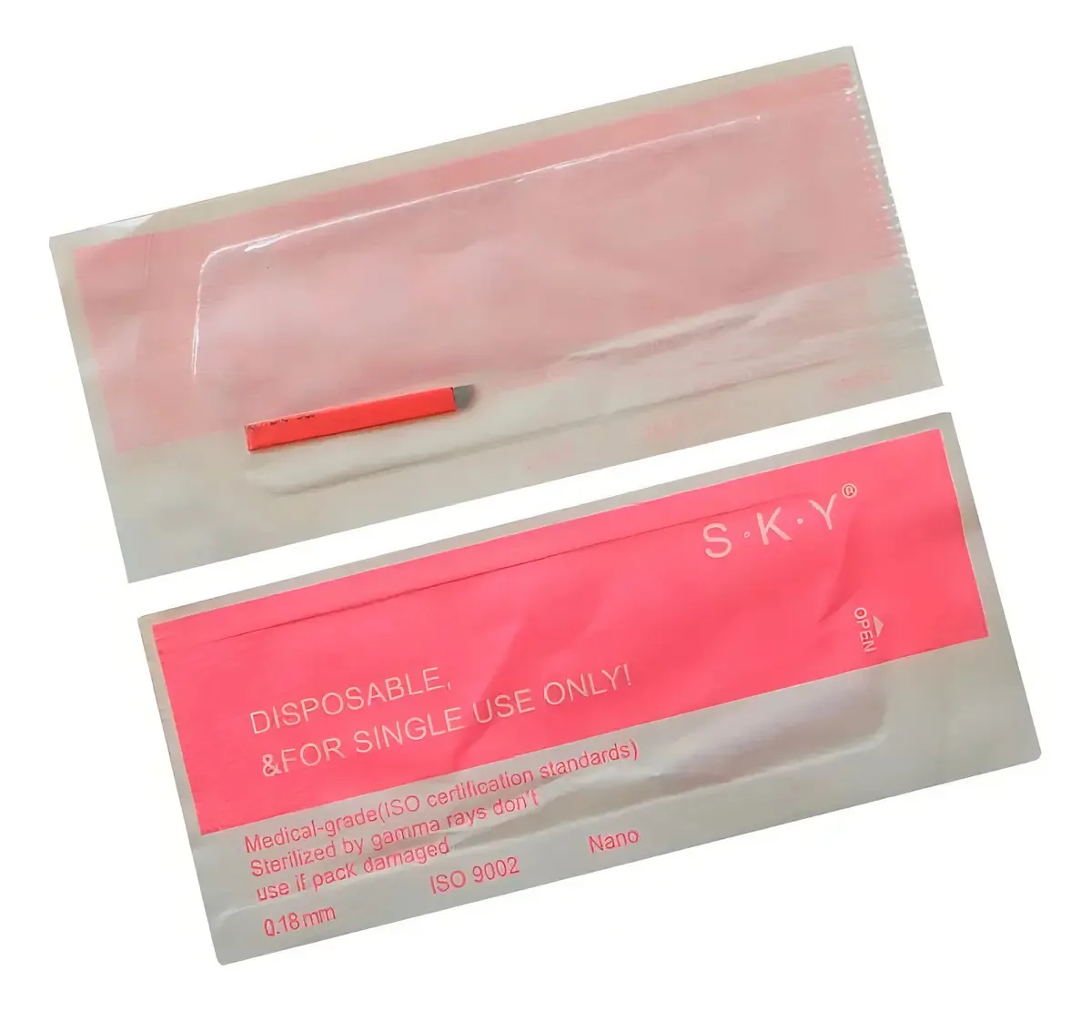 Kit 20 Lâminas Para Tebori Microblanding Nano 0,18mm