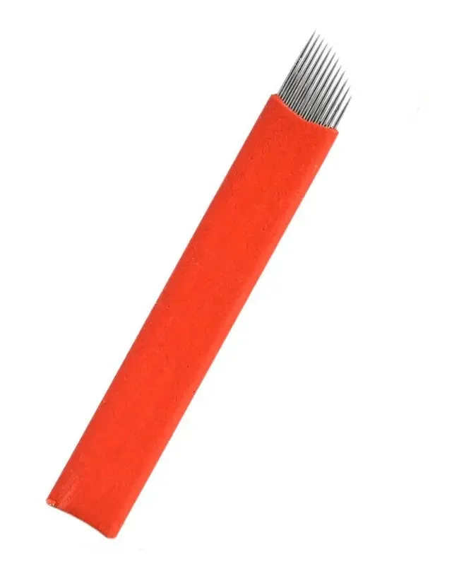 10 Lâminas Para Tebori Flex Chanfrada 0,18mm Nano