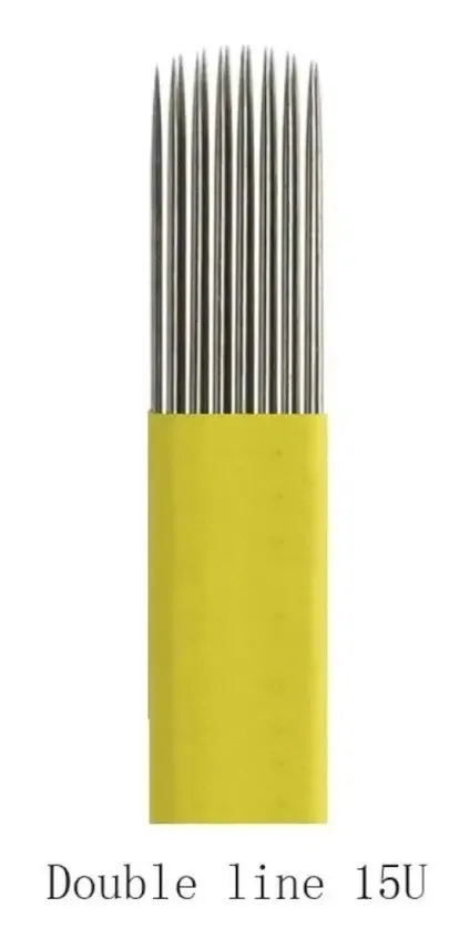 10 Lâminas Para Tebori Double Line 15 Curva