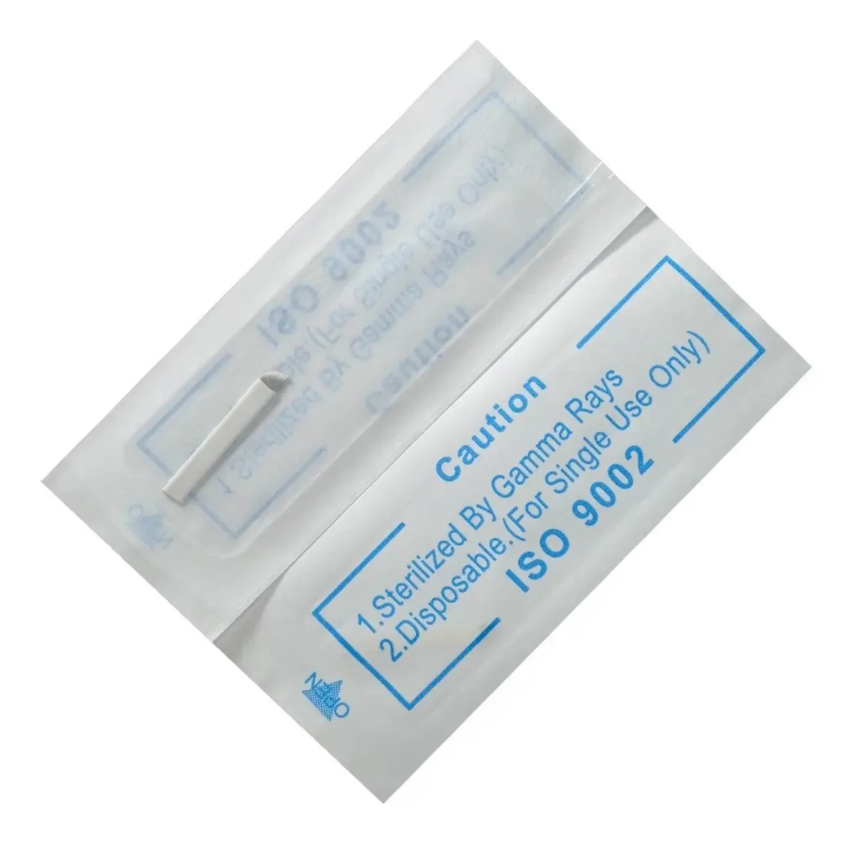 50 Lâminas Para Tebori 12 Flex Chanfrada 0,25mm