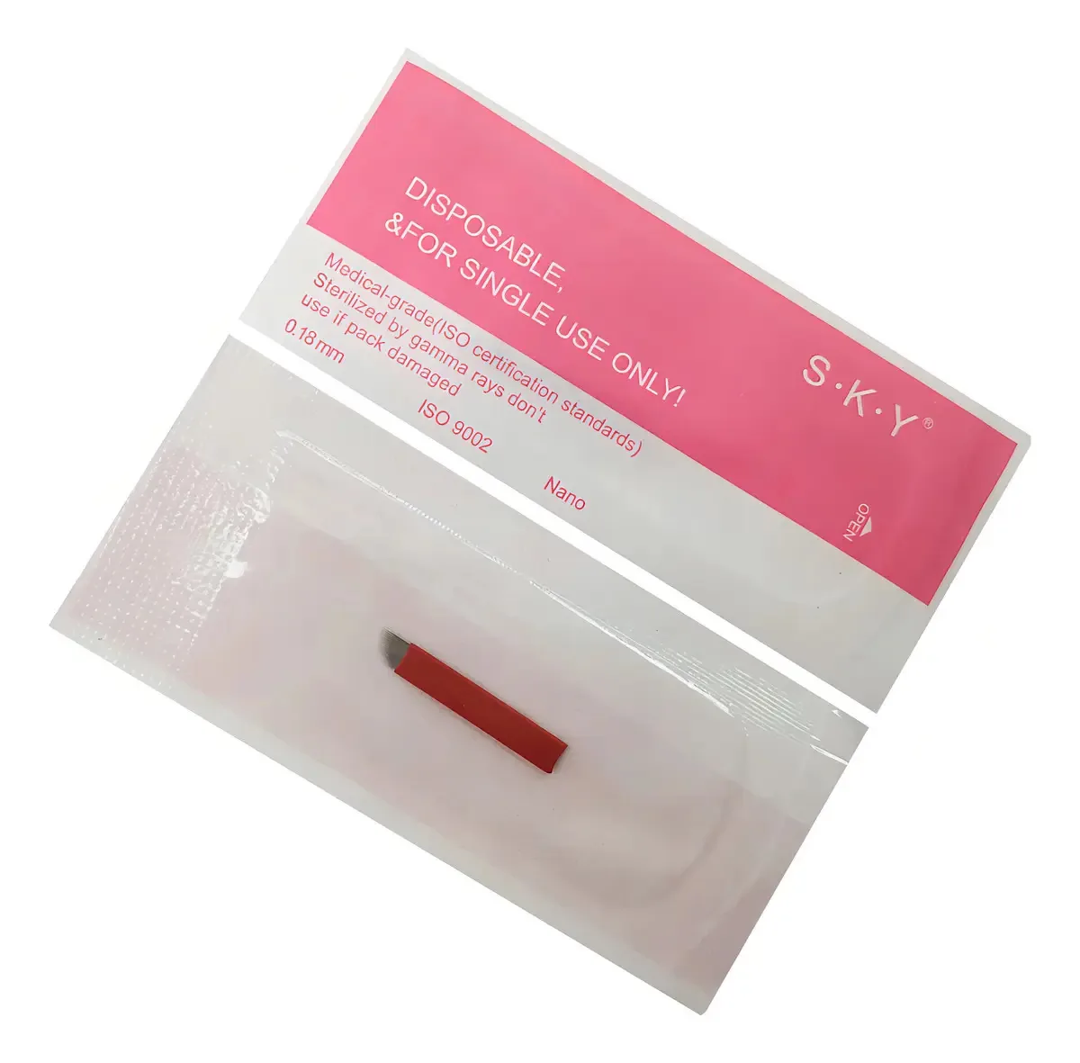 40 Lâminas Para Tebori 16 Flex Chanfrada 0,18mm Nano