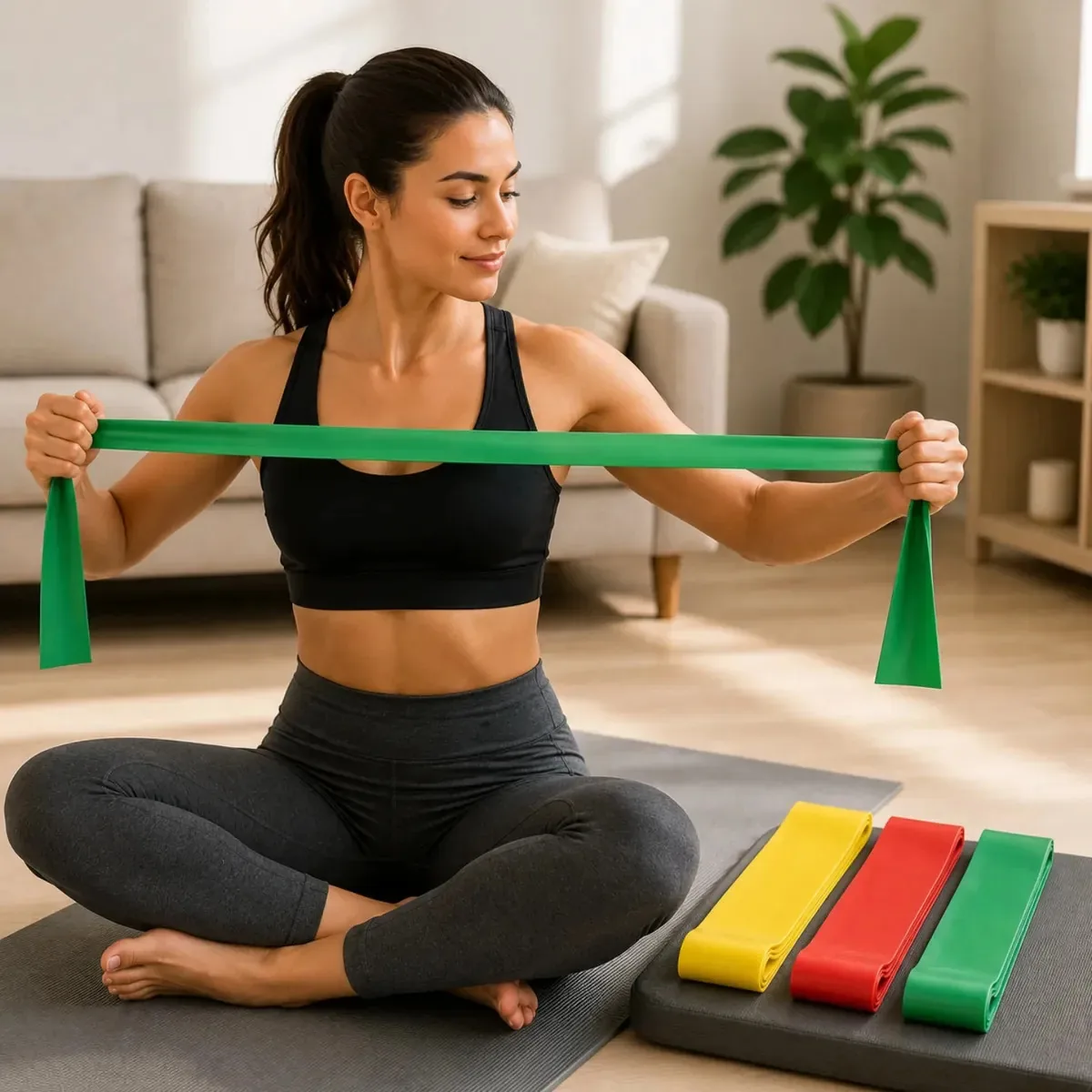 Kit 3 Faixas Elásticas Jcanova Funcional Pilates Reabilitação Média