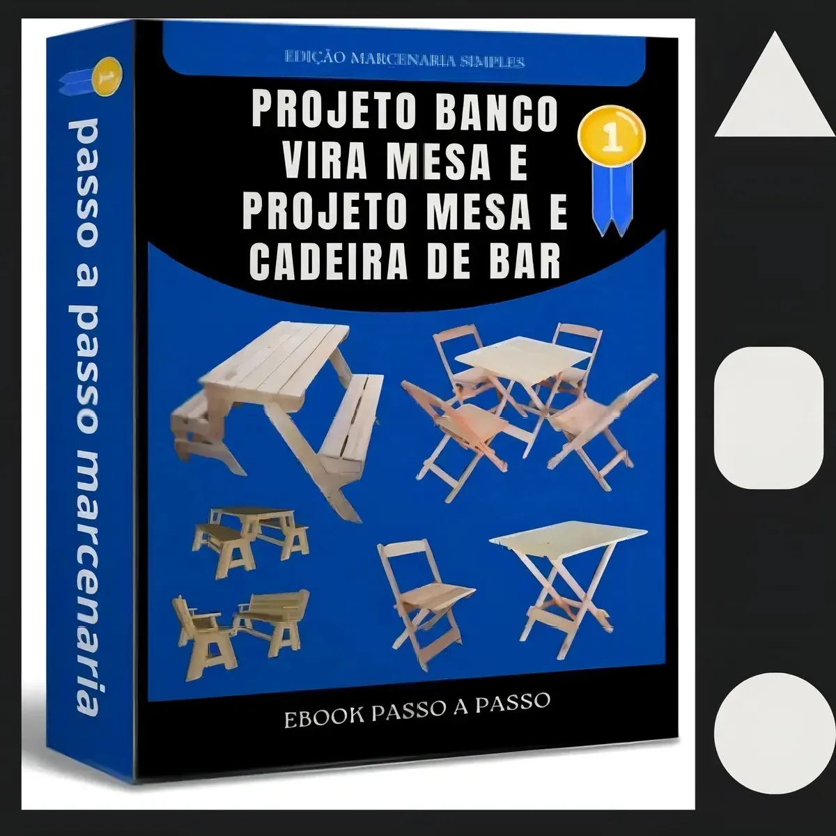 Projeto Digital Mesa Vira Banco de Marcenaria para Construção Fácil