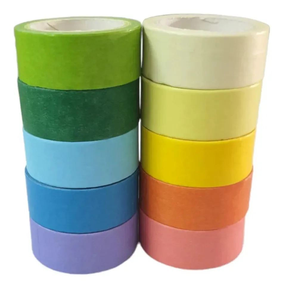 Fita Adesiva Decorativa Washi Tape Colorida 10 Unidades