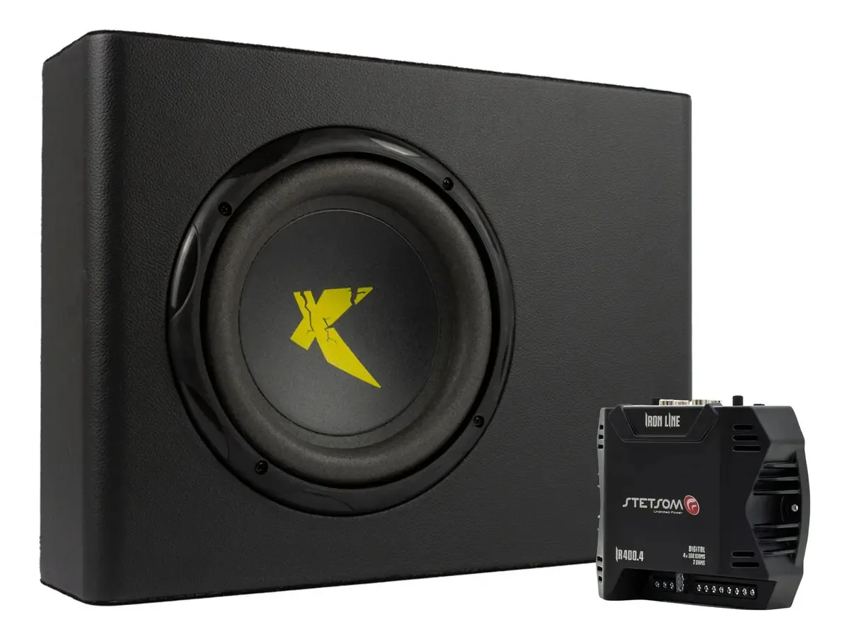 Caixa Subwoofer 8 Exclusive 300w Amplificador Stetsom 400.4