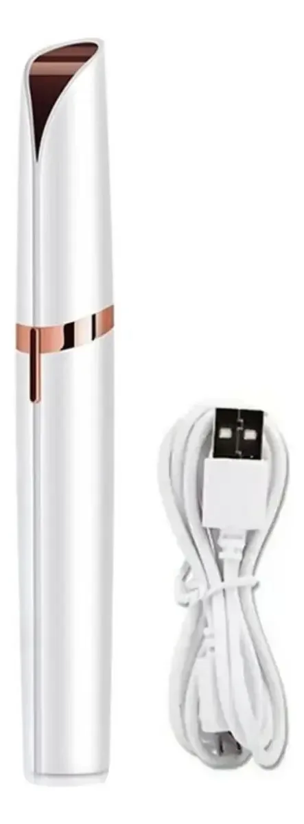 Depilador Aparador Elétrico Sobrancelha Usb Cor Branco