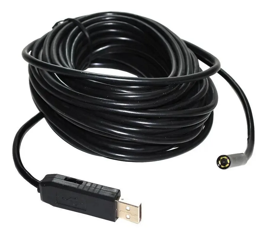 Endoscópio/endoscopia Automotiva Usb 7mm Diametro