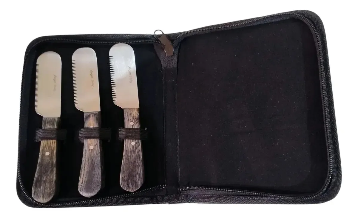 Kit 3 Facas Trimming Para Tosador Groomer Pet Shop