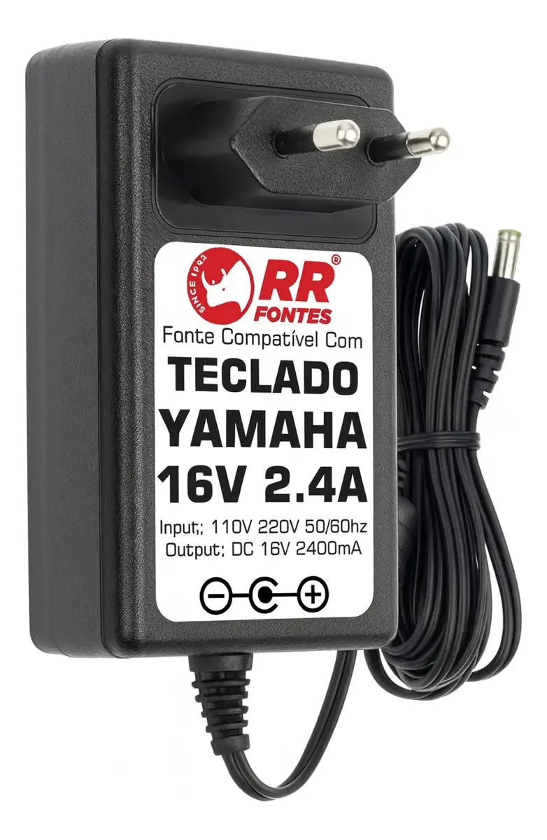 Fonte 16v Para Teclados Yamaha Psr-1100, Psr-1500, Psr-2000