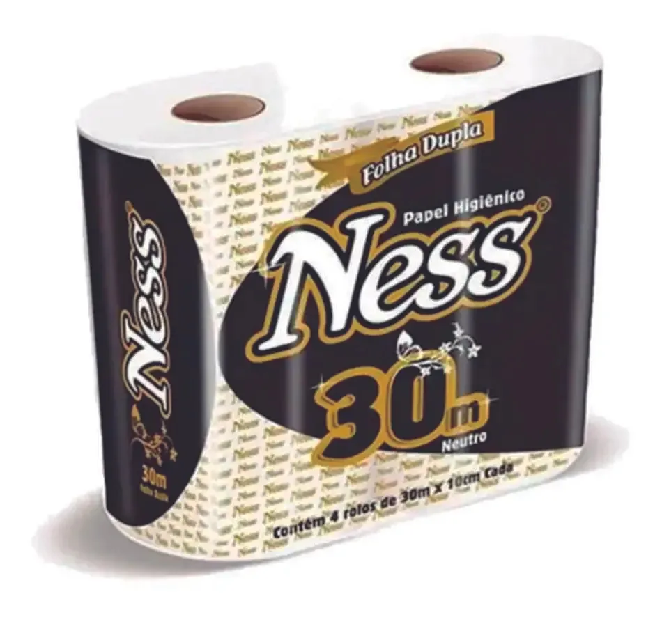 Papel Higiênico Neutro Ness 4 Rolos 30m