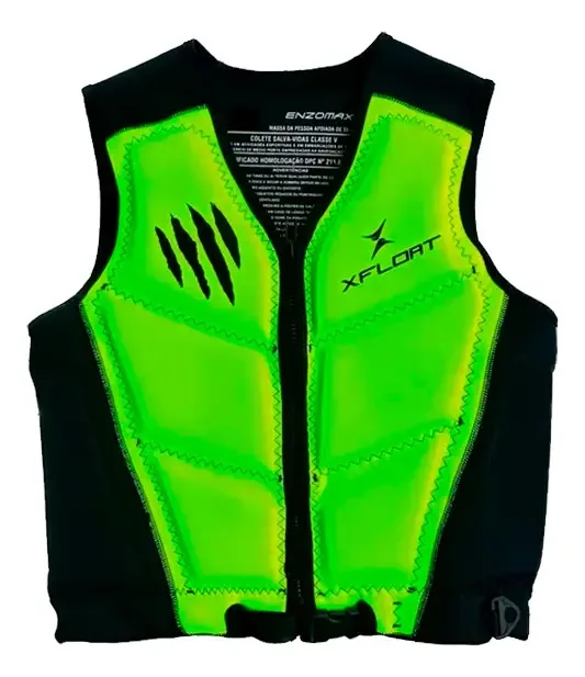 Colete Salva Vidas Homologado X-float Enzo Jet Ski Wakeboard Cor Verde Tamanho G2