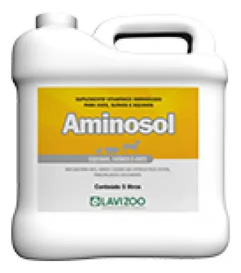 Aminosol Lavizoo Suplemento Líquido 5L para Equinos Suínos e Aves