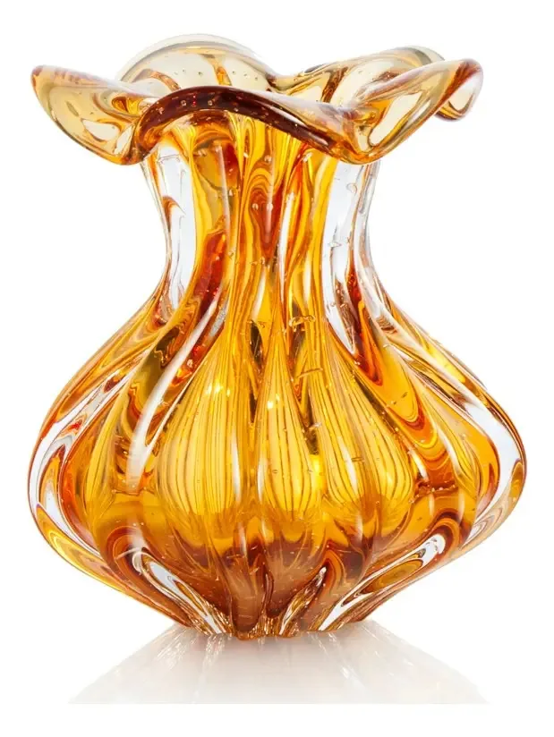 Vaso Decorativo Sao Marcos Trouxinha Laranja 13cm