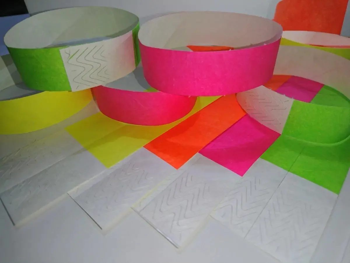 100 Fitas Pulseiras Identificação Festas Eventos Congressos Cor Rosa Bebe