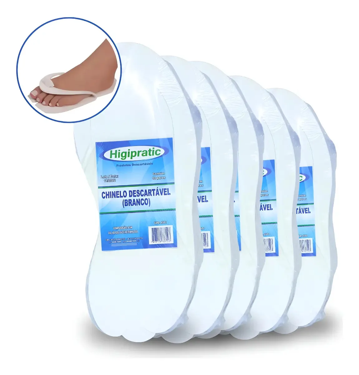 Chinelo Descartável de EVA para Salão, Pack com 50 Pares