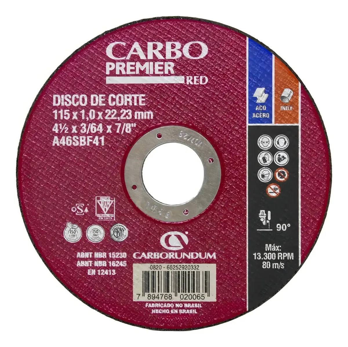 Disco Corte Premier 114.3x1.0x22.22 Carborundum 66252920332