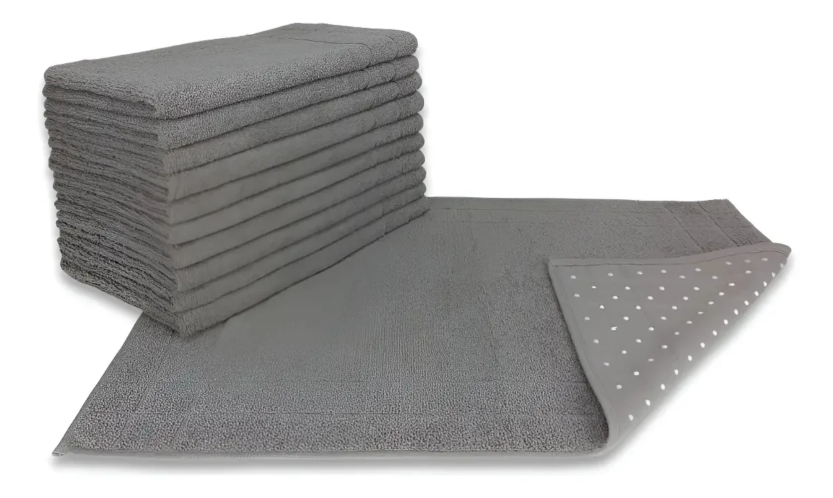 Kit 05 Tapetes Para Banheiro Antiderrapante Cor Cinza