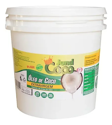 Balde Óleo De Coco Extra Virgem 4 Litros X Não É Galão