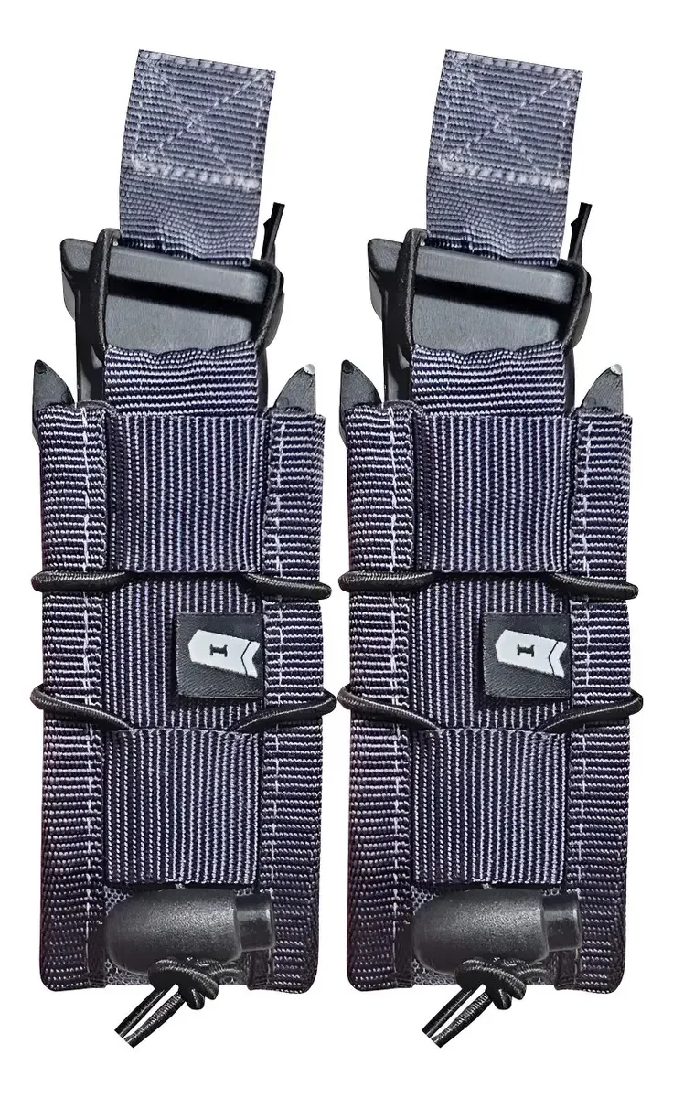 2 Porta Carregador Pistol Modular Cordura Cinza Bandeirantes