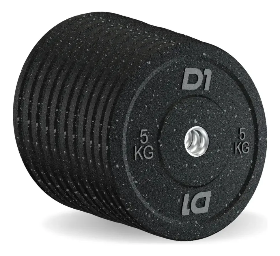 Kit 10 Anilhas Olímpica Bumper Borracha Hi Temp 5kg