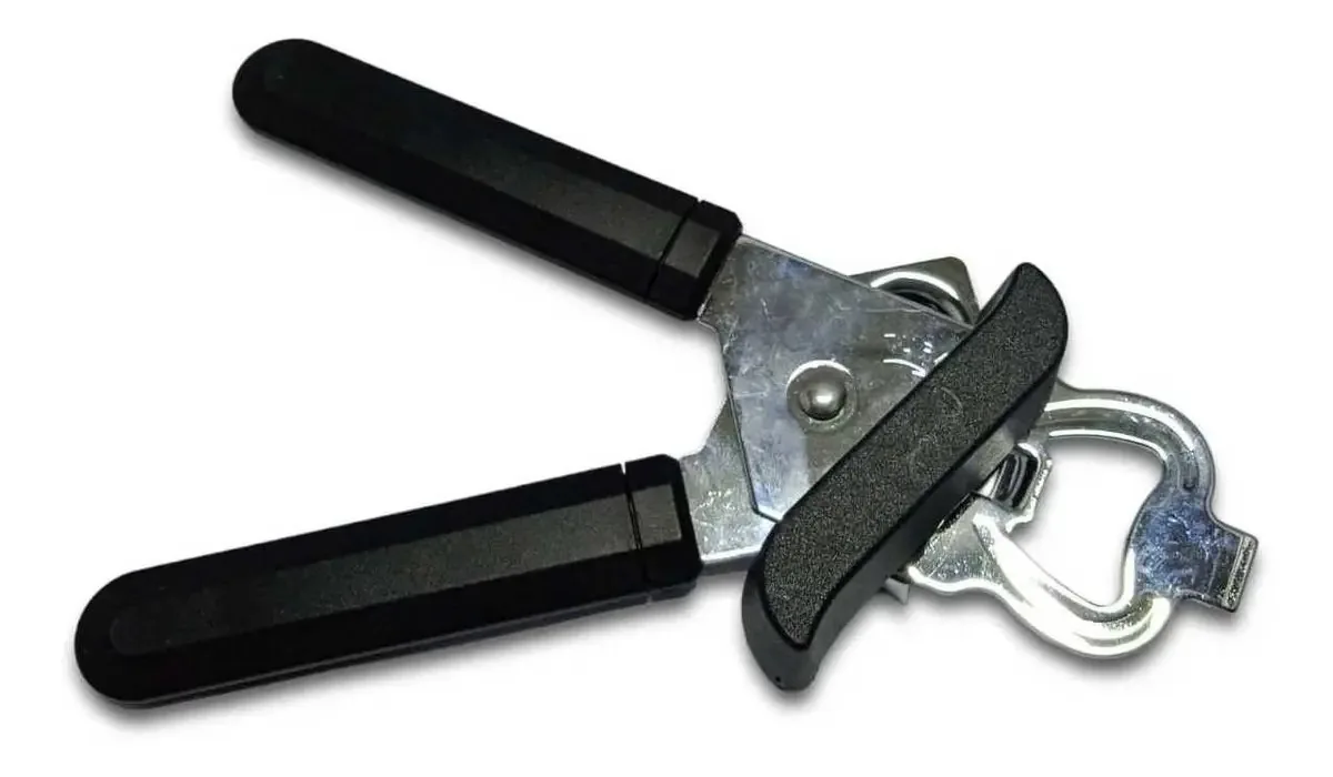 Abridor De Latas Automatico Profissional Inox Sem Rebarbas Cor Preto