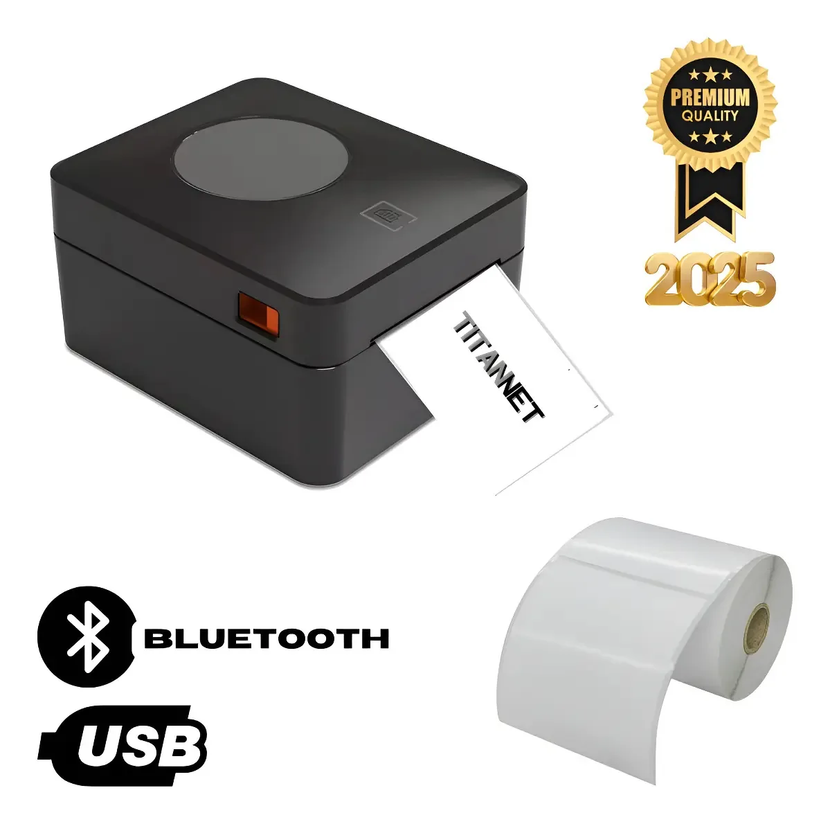 Impressora De Etiqueta Térmica Bluetooth Usb+ 1 Rolo 100x150 Cor Tt611 Preta