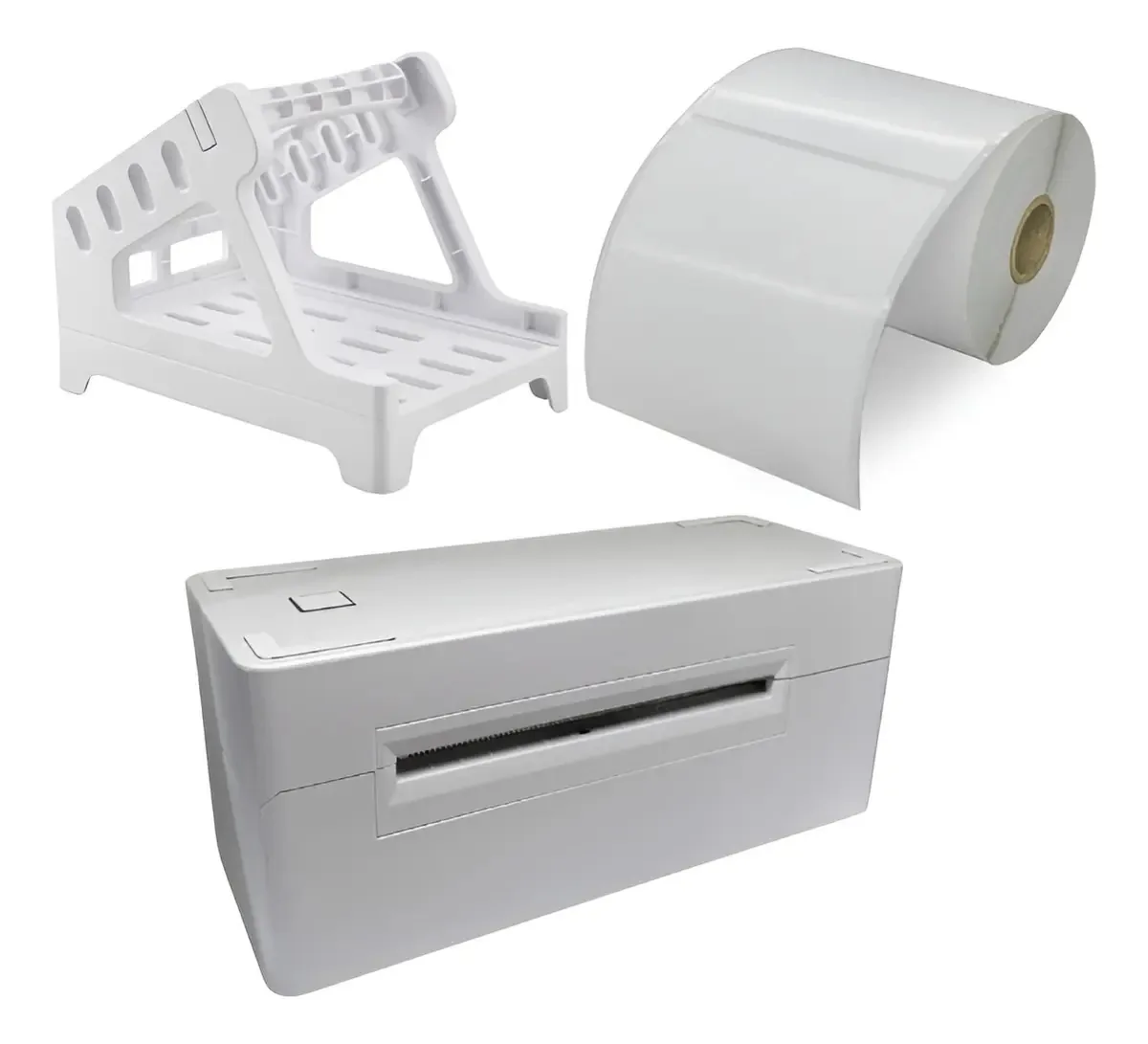 Impressora De Etiqueta Térmica Bluetooth Usb+ 1 Rolo 100x150 Cor Branco 110 240v (bivolt)