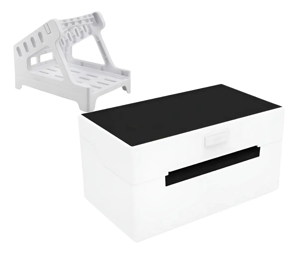 Impressora De Etiqueta Térmica Tipo Elgin Zebra + 1 Suporte Cor Branco/neve