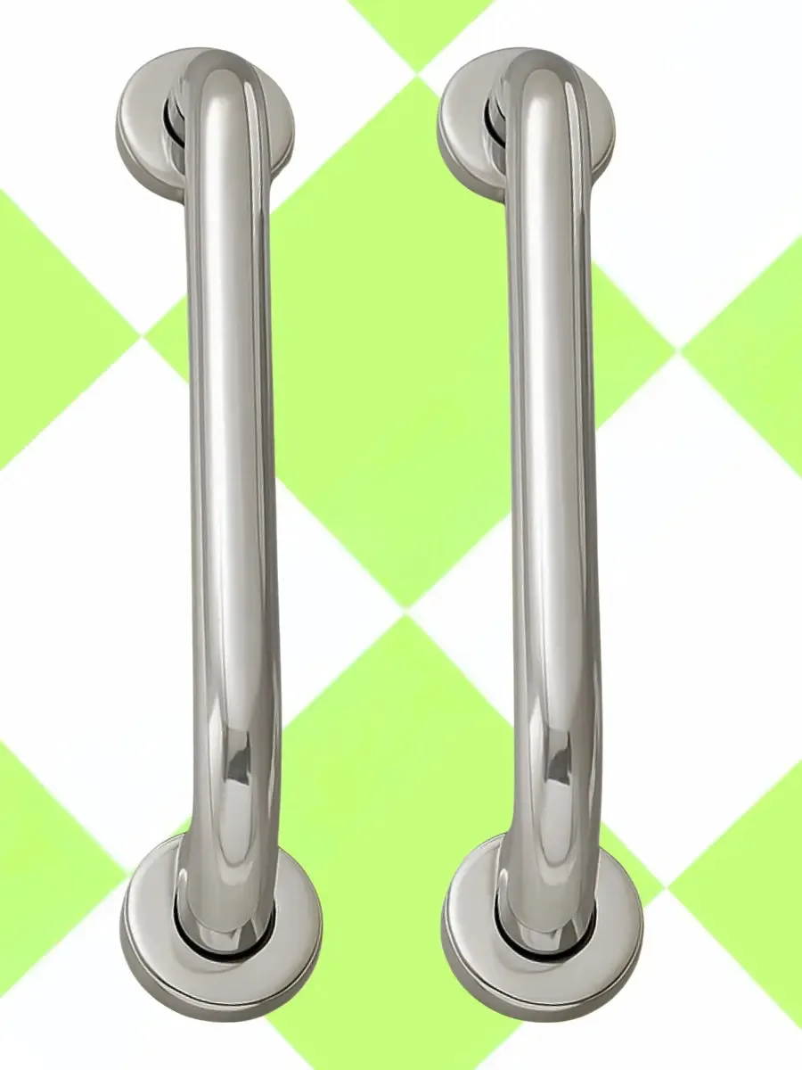 Kit 2 Barras 60cm Apoio Para Pessoas Com Mobilidade Reduzida Cor Cromada