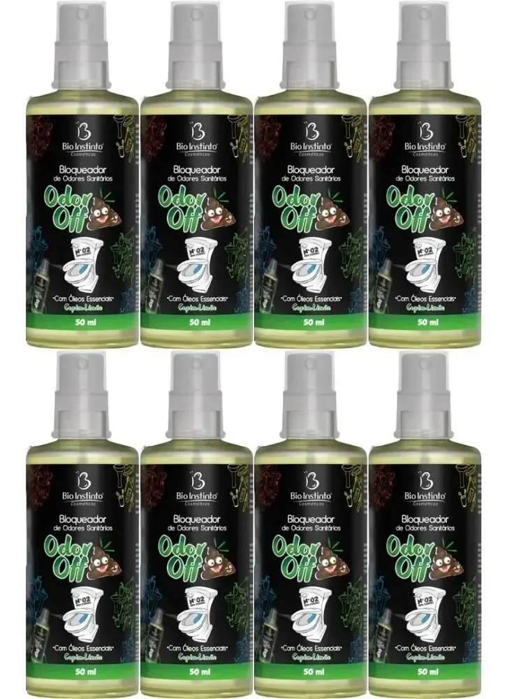 Kit 8 Bloqueador De Odores Sanitários 50ml Capim-limão