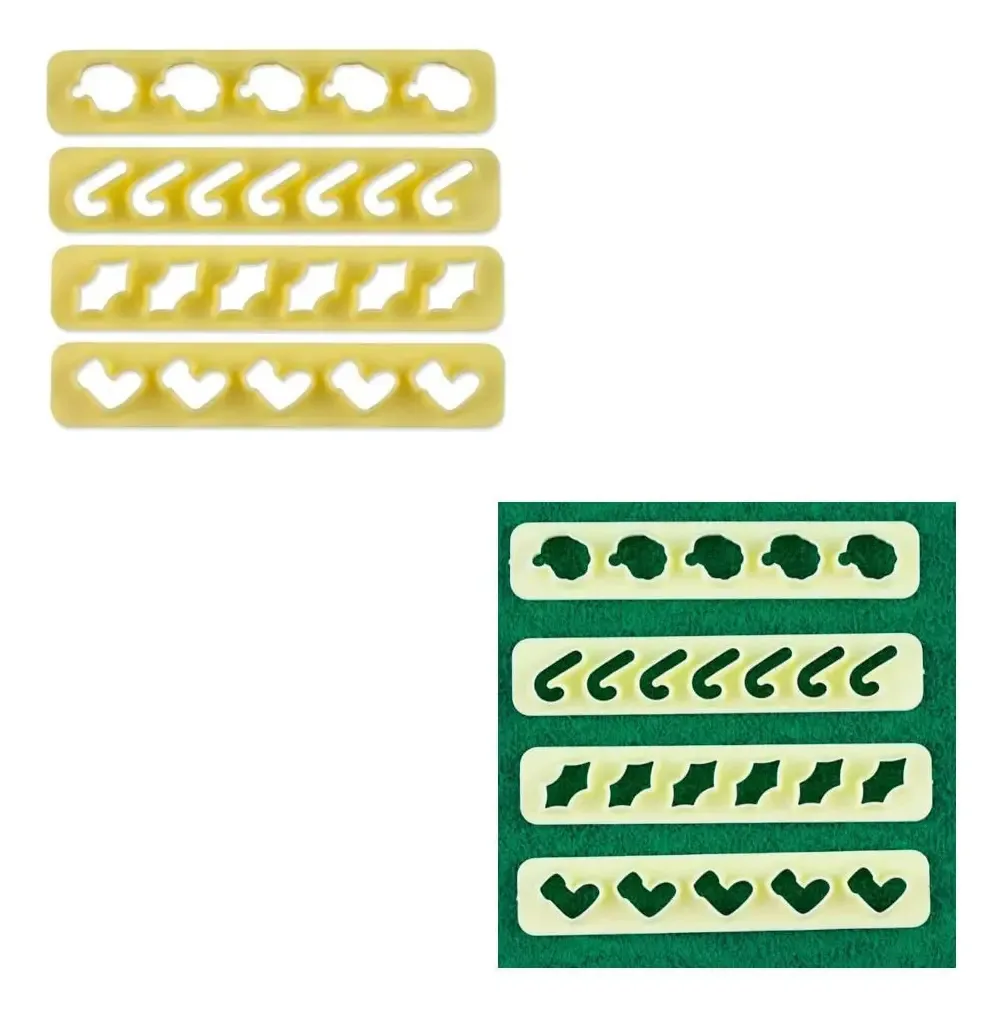 Kit Confeitaria Réguas Miniaturas Natal 3/ 4 Peças Bluestar