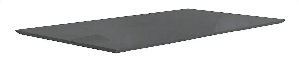 Tampo Com Vidro Para Mesa De Jantar Retangular Helen Pret... Cor Preto