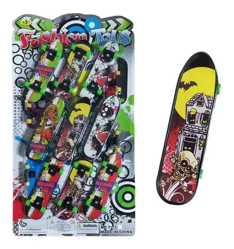 10 Kits Com 9 Skates De Dedo Fingerboard Mini Com Acessórios