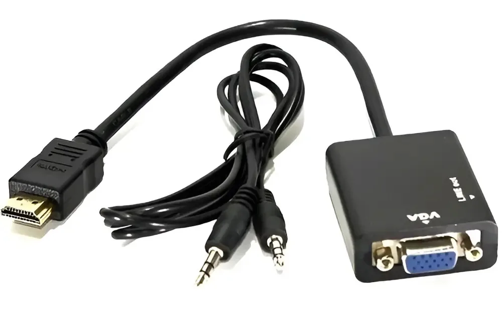 Cabo Adaptador Dtup HDMI para VGA Áudio Vídeo Projetor Notebook