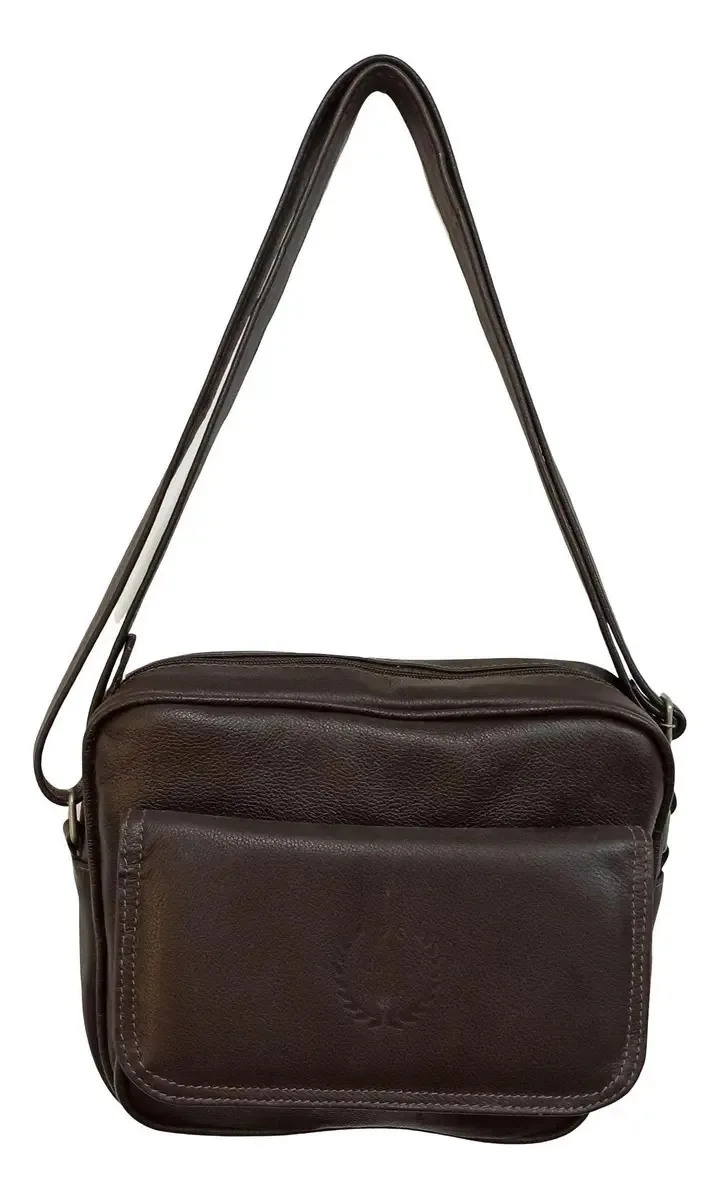 Bolsa Transversal Couro Legítimo Marron
