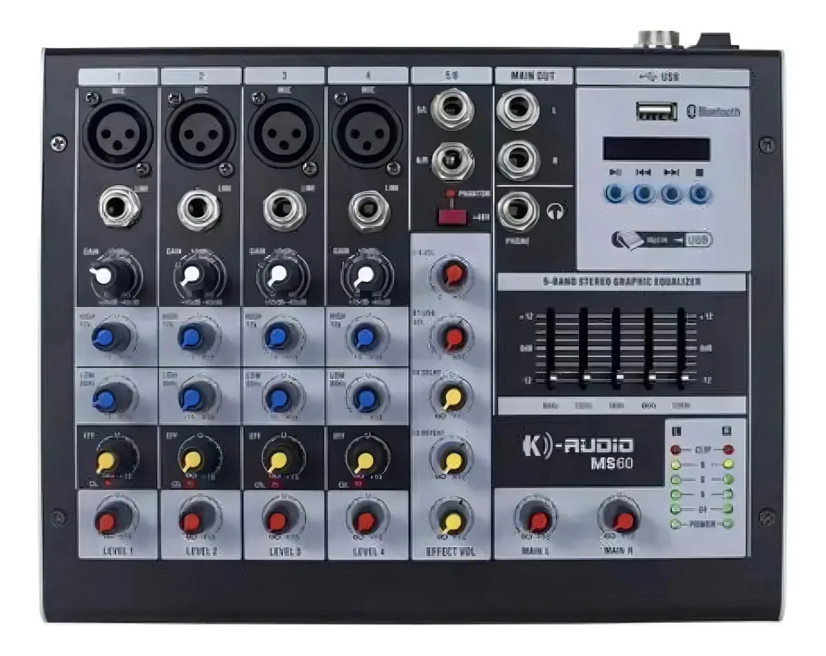 Mesa De Som K-audio Ms60 6 Canais