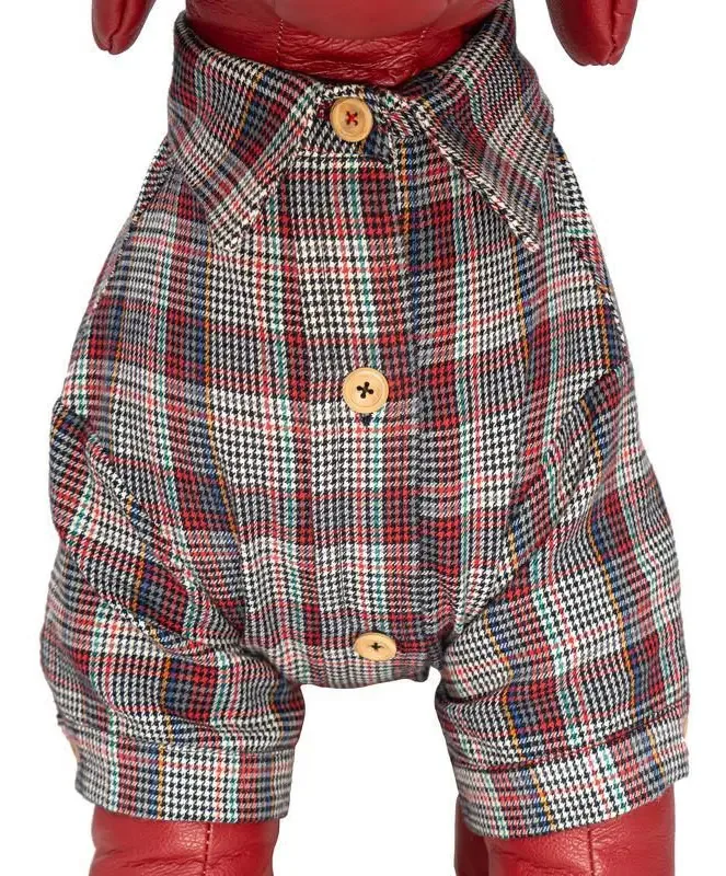 Camisa Cachorro Gato Xadrez Chas Zampe P