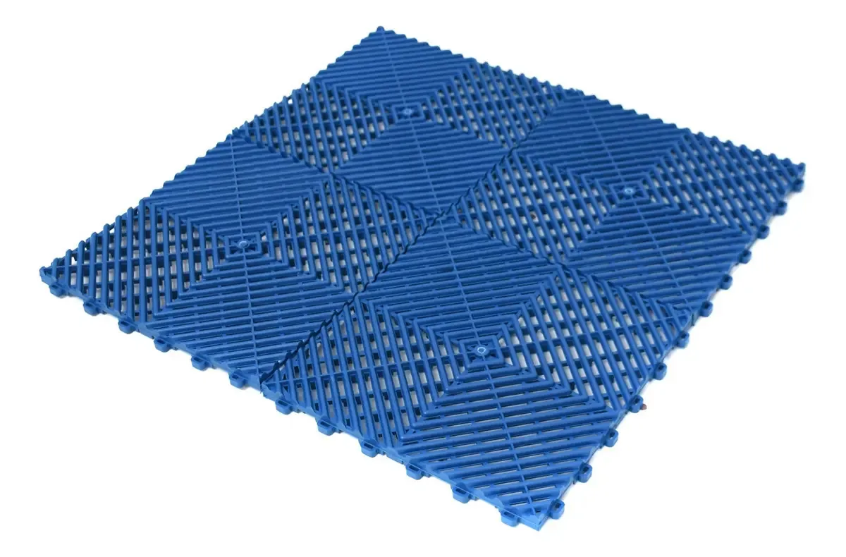 Kit 42 Peças Piso Modular Automotiv0 Antiderrapante Cor Azul