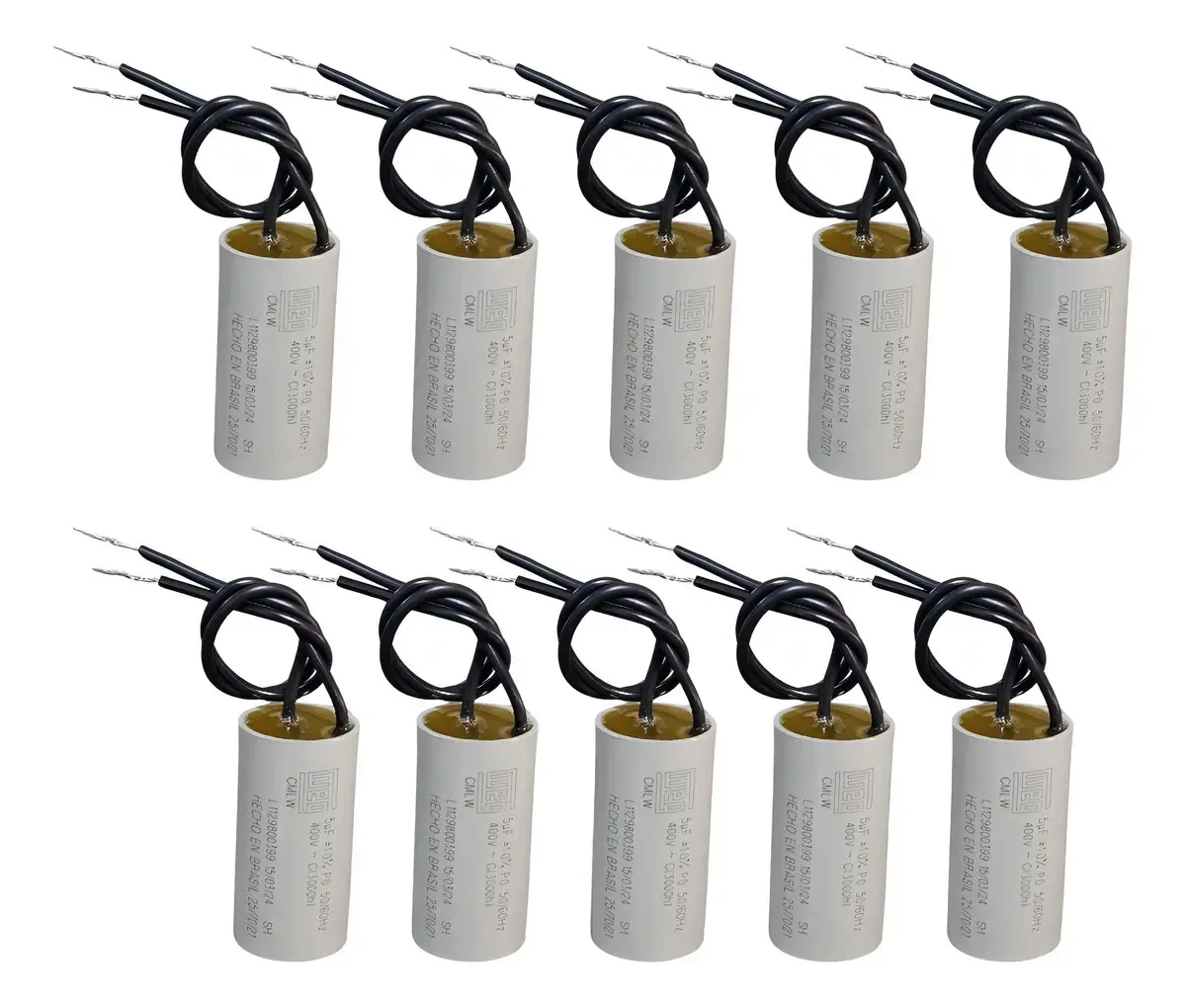 10 Capacitores Permanente 5uf 400v Weg 11095299