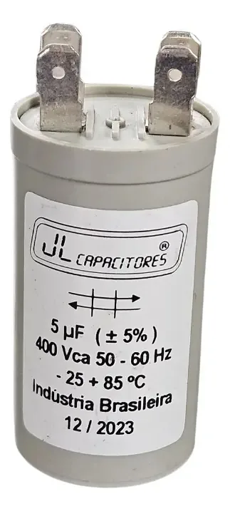 Capacitor Permanente 5uF 400V JL Capacitores para Motores e Ventiladores