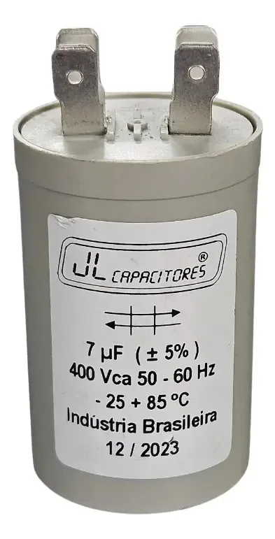 Capacitor 8uF 440V JL Capacitores Permanente 4 Pinos Motores/Ventiladores
