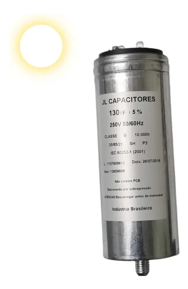 Capacitor 130uf 250vac De Alumínio - Jl