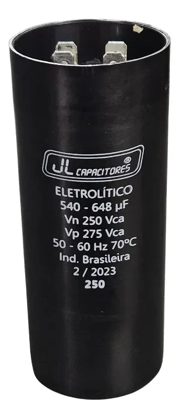 Capacitor Eletrolítico 540-648uF AC para Motores JL Capacitores