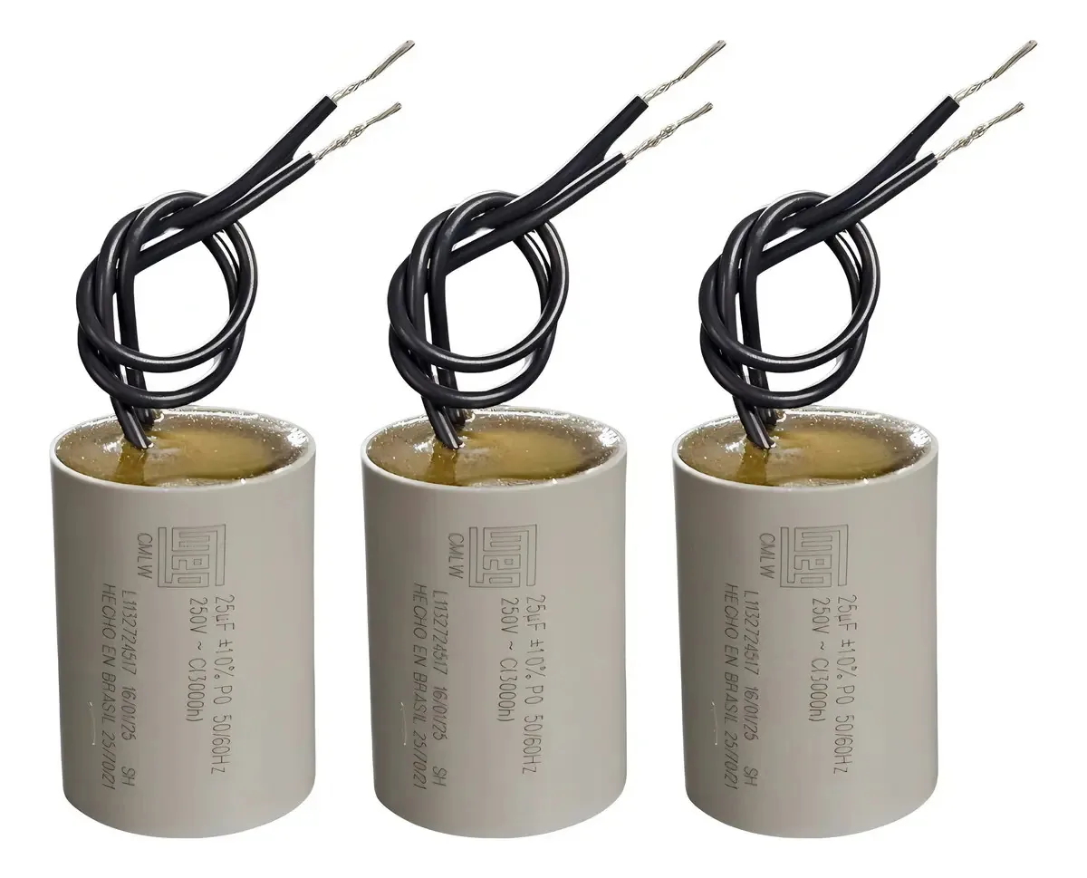 3 Capacitores Permanente 25uf 250v Weg 15237553