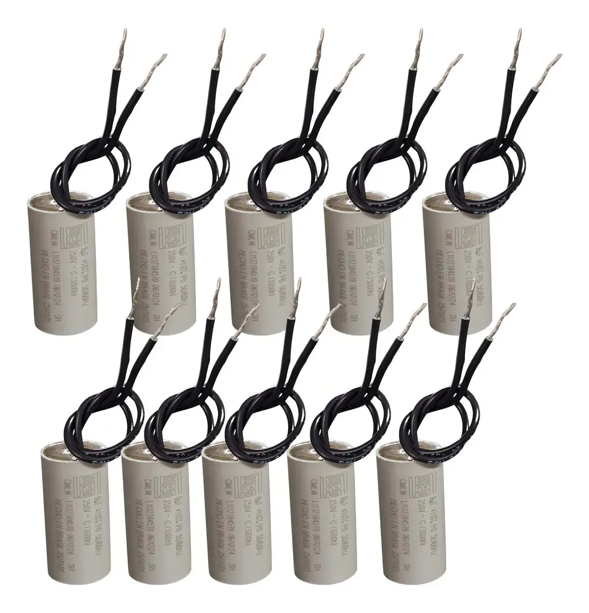 Capacitor Permanente WEG 8uF Kit 10 Unidades Para Motores Elétricos